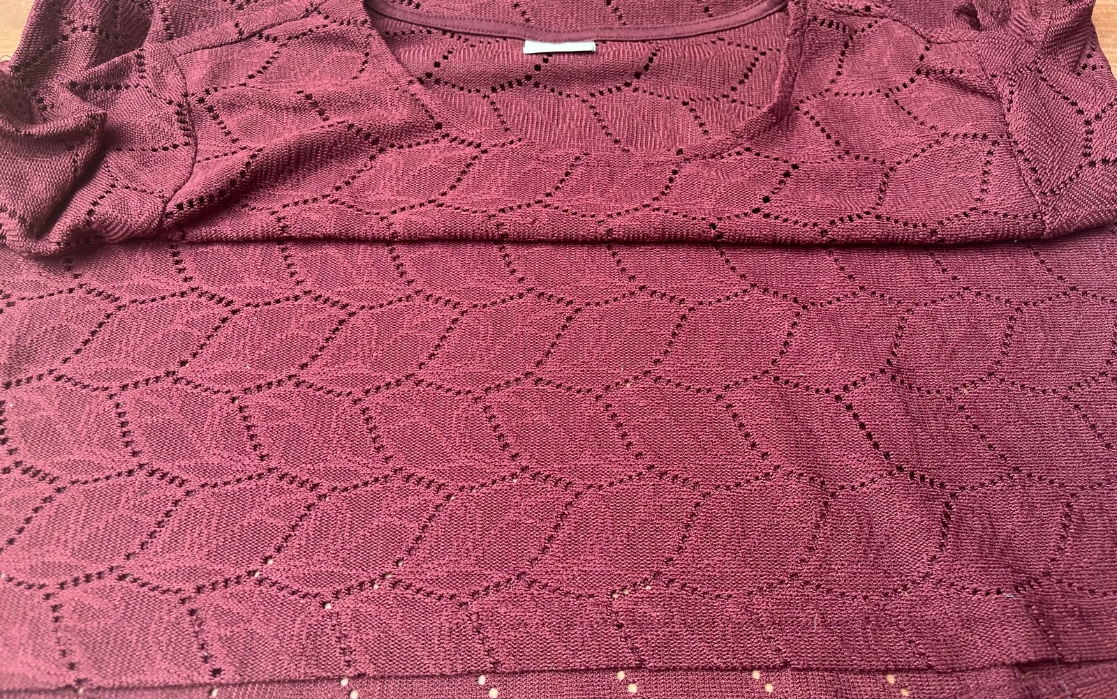 🌺 𝒎𝒛 | Jacqueline de Yong ajour top | Bordeaux | Maat L | Gebreid – photo 5